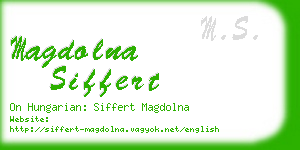 magdolna siffert business card